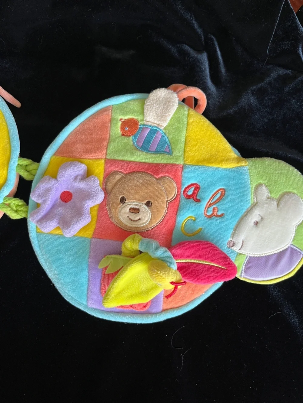 KALOO plush ladybug Activity Baby Toy Crinkle Mirror Bug Theme Colorful